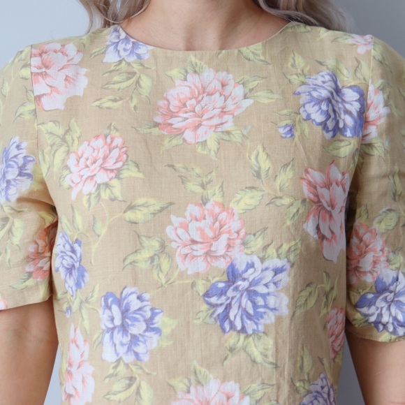 Vintage linen shift dress - Picture 3 of 8